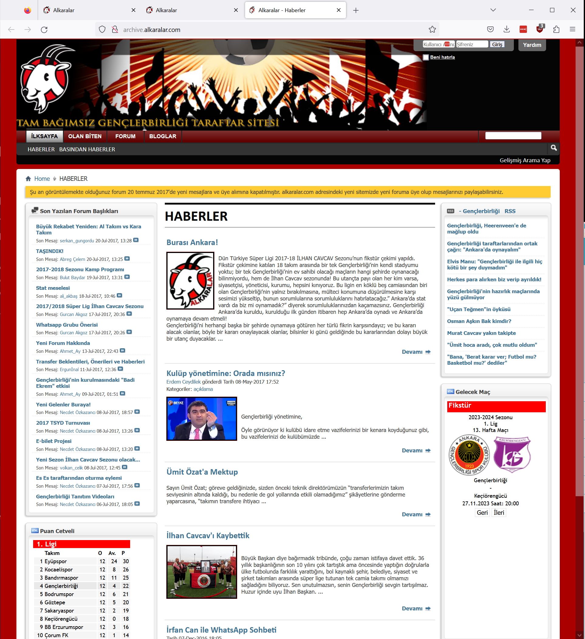 Alkaralar Forum Page