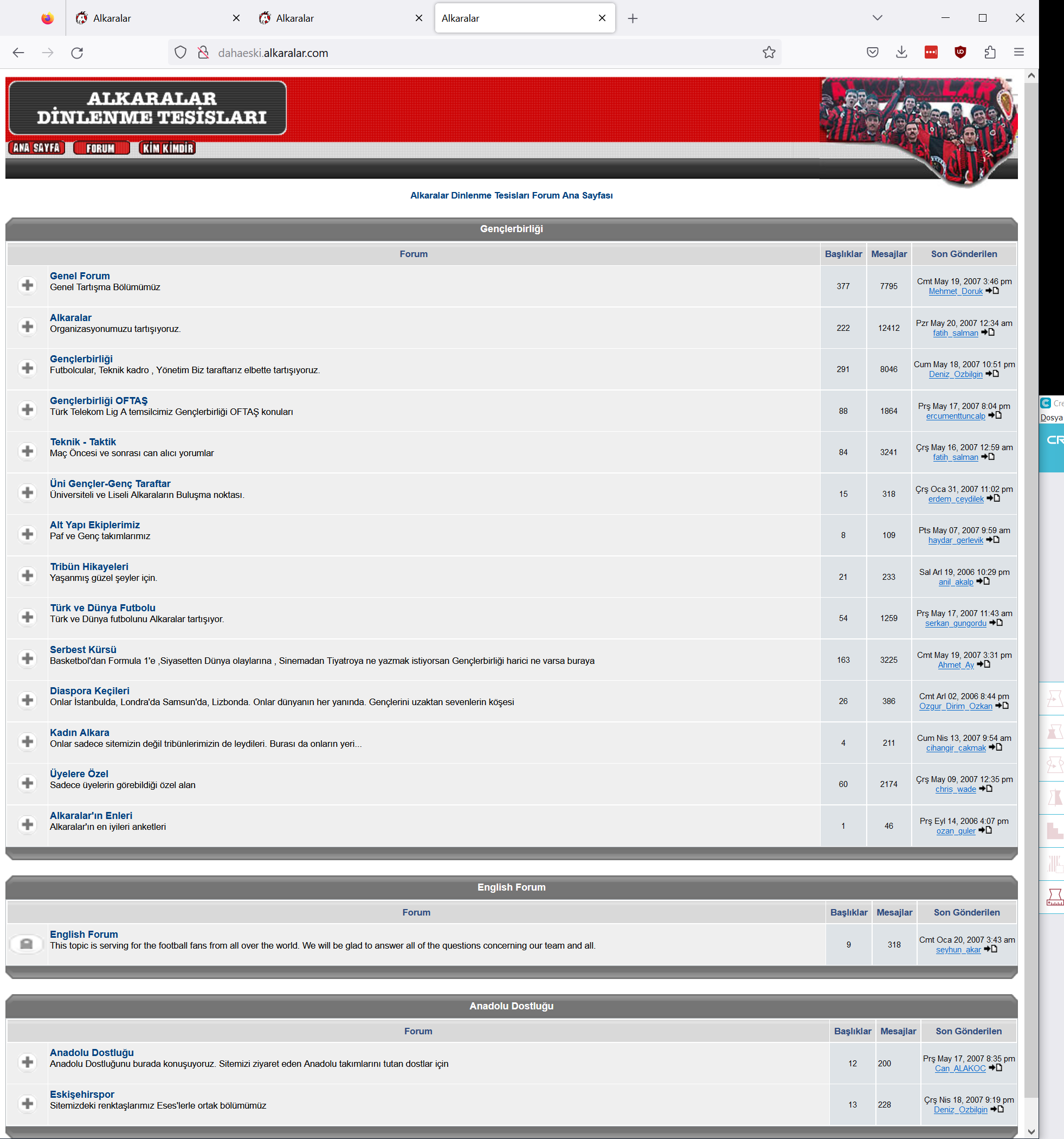 Alkaralar Forum Page